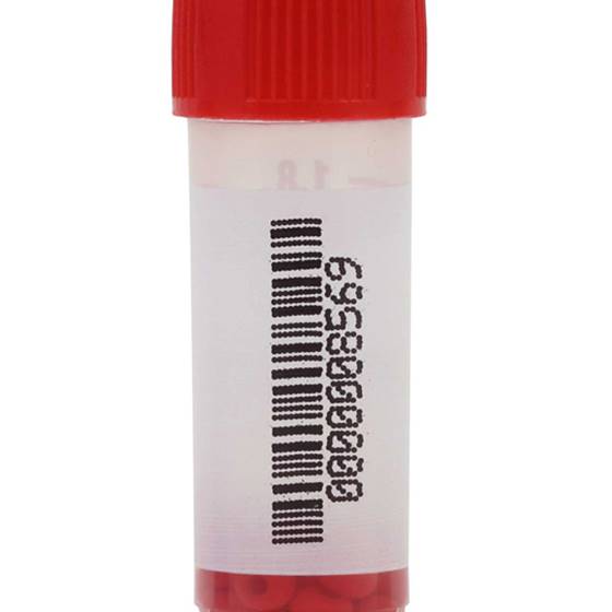 Cryobank with barcode - red, 80 Cryotubes