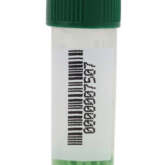 Cryobank with barcode - green 