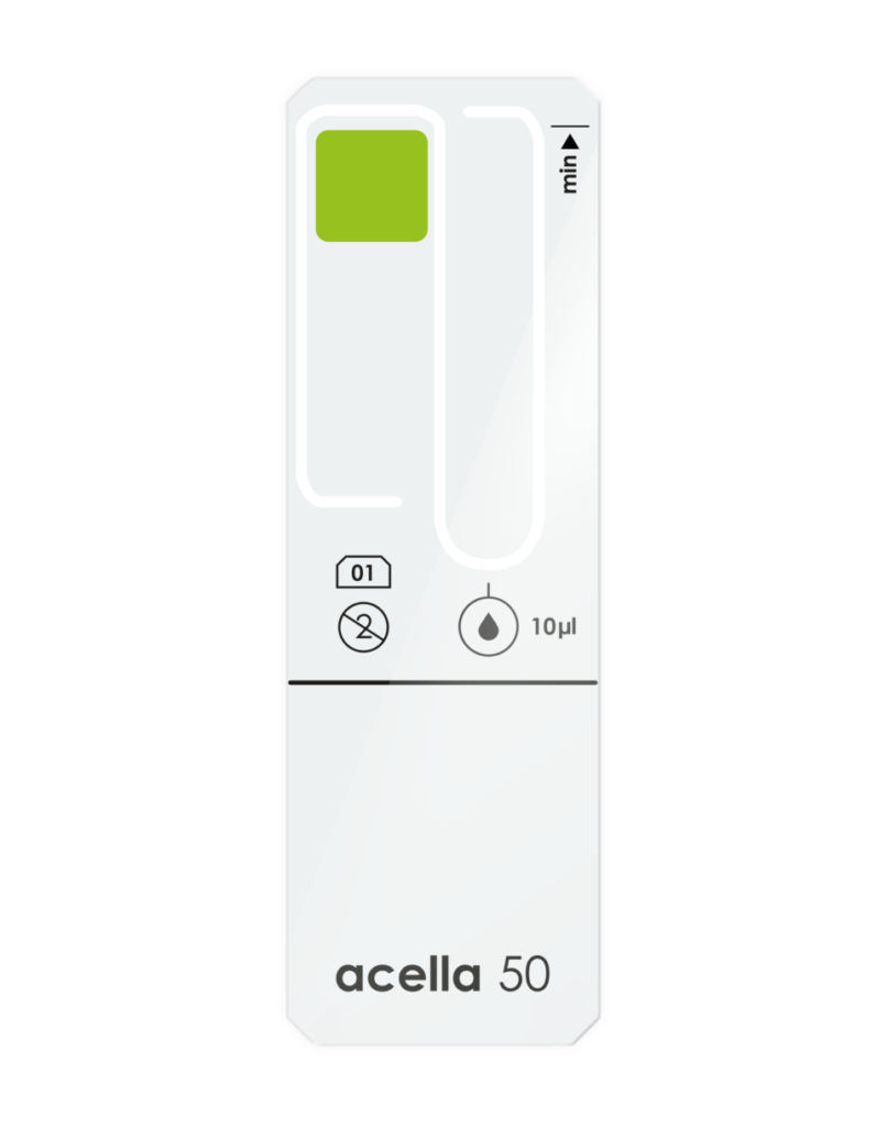 [10056] Acella 50 skaitīšanas priekšmetstikliņi, 25 gab., kameras augstums 50 µm, tilpums 10 µl