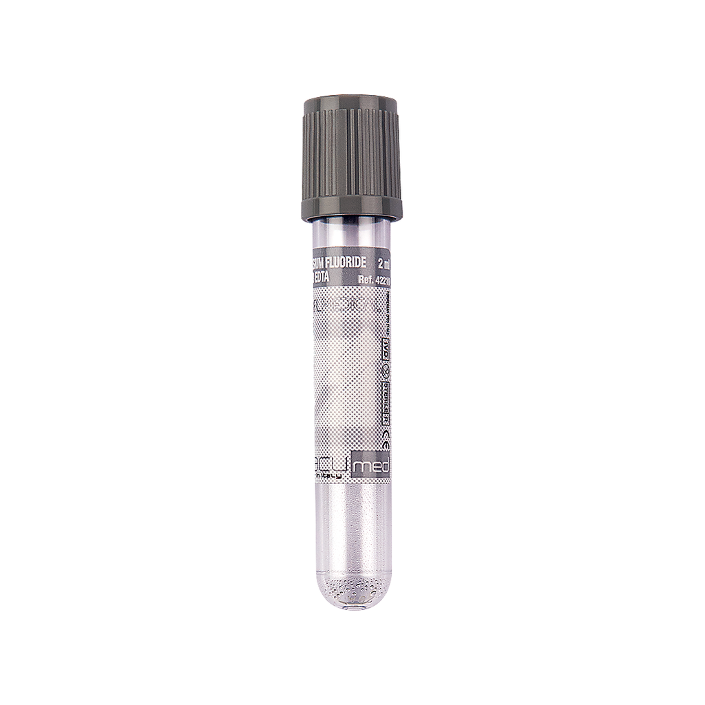 [42210] Vacumed® kraujo mėginių mėgintuvėlis su kalio fluoridu ir K3 EDTA, 2 ml