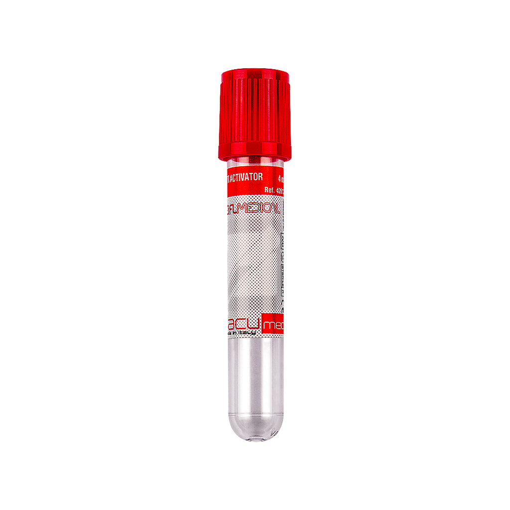 [43616] Vacumed® kraujo mėginių mėgintuvėlis su krešėjimo aktyvatoriumi, 6 ml