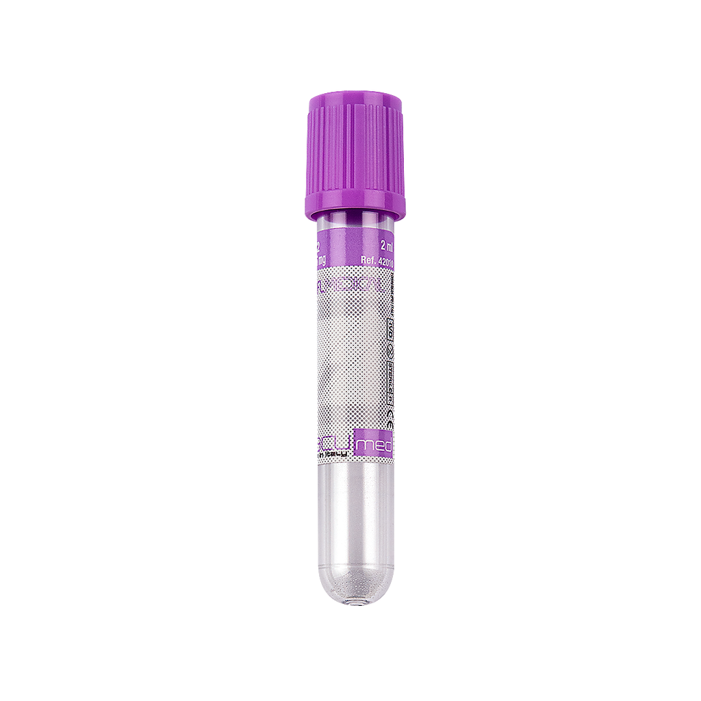 [44019] Vacumed® K2 EDTA asins paraugu stobriņš, 9 ml, ar rezerves vāciņiem