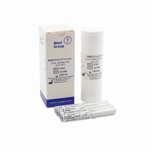 [171762] ESBL-Set D76C (EUCAST), 4 cartridges: CTX5, CTX5/CLAV, CAZ10, CAZ10/CLAV, 4 x 50 diski