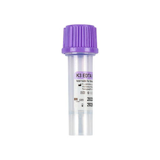 [40301] Micromed® paediatric test tube, Test tube with Lithium Heparin, dark green cap, 0.50 ml